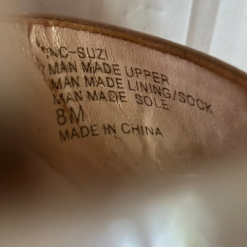 I.N.C Internation Concepts High Heel Sandals Women's 8M Strappy Nude‎ Patent